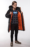 Підліткова зимова подовжена курточка на хлопця "НІК", фото 8