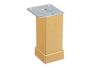 Опора регульована квадратна Ozkardesler 40*40 Н=100 Золотий матовий