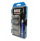 Викрутка з набором біт для точних робіт з подовжувачем 36 шт. Bass Polska 3818, фото 6