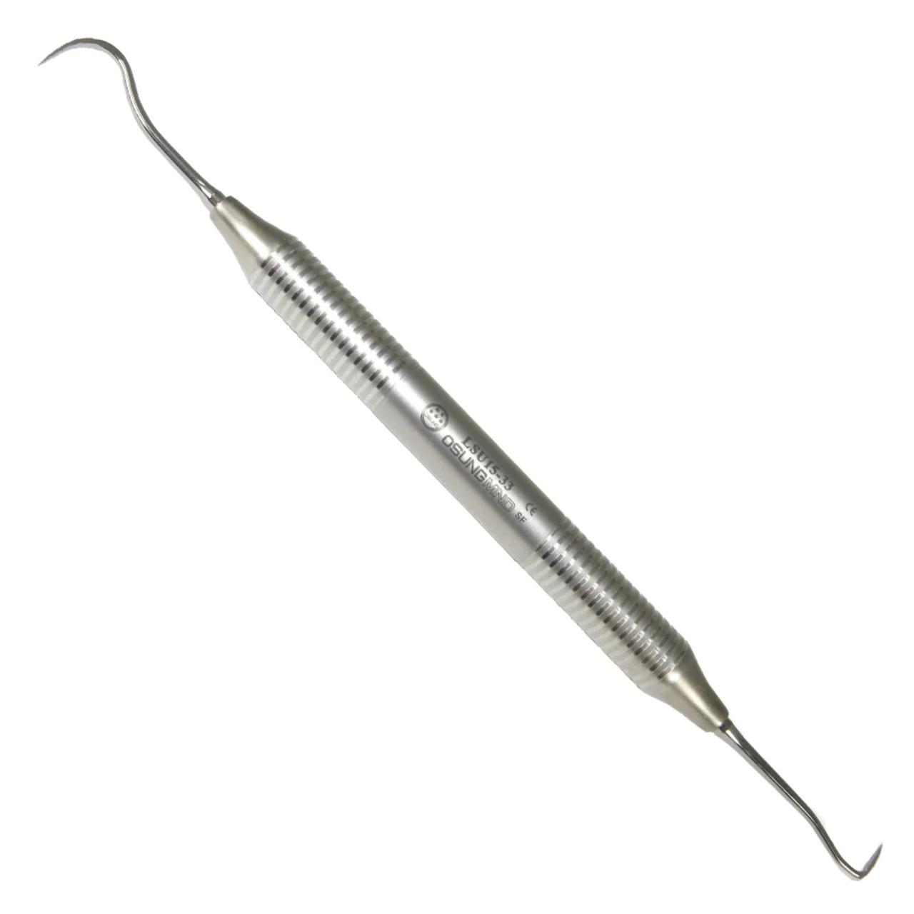 Скалер ручний U15-33, металева ручка, двосторонній. Anterior (Towner-Jacquette)