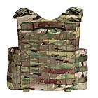 Плитоноска з плитами 4 клас захисту 2ARMOR ДСТУ 8782:2018 Cordura 1000 D Бронежилет зі швидким скиданням MultiCam, фото 8