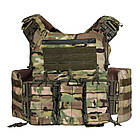 Плитоноска з плитами 4 клас + баліст. пакет 2ARMOR ДСТУ 8782:2018 Cordura 1000D зі швидким скиданням MultiCam, фото 4