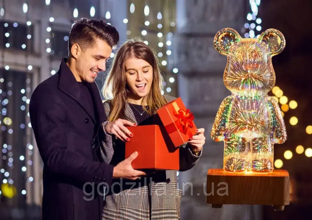 3D нічник Ведмедик світильник Bearbrick