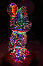 3D нічник Ведмедик світильник Bearbrick, фото 5
