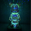 3D нічник Ведмедик світильник Bearbrick, фото 7