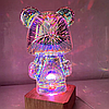 3D нічник Ведмедик світильник Bearbrick, фото 9