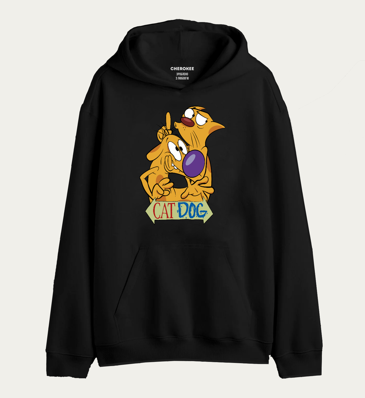 Толстовка з прикольним принтом на подарунок "Кіт та Пес Найкращі друзі", фото 1