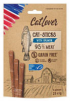 М'ясні ковбаски для кішок CatLover Sticks salmon MSC з лососем 5*5g