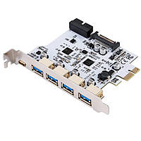 Картка розширення PCI-E USB 3,0 і Type C контролер PCI Express на USB 3,0 4 порт + 1 Порт USB 3,1,