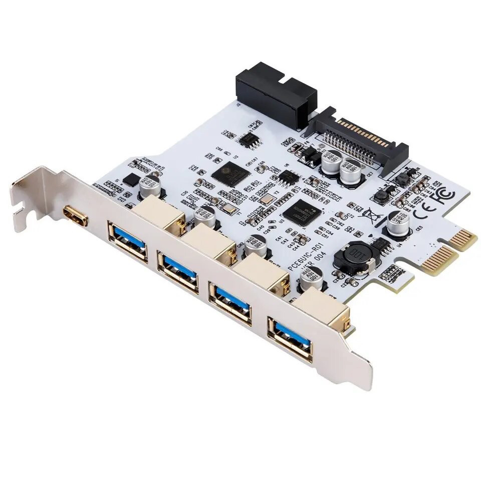 Картка розширення PCI-E USB 3,0 і Type C контролер PCI Express на USB 3,0 4 порт + 1 Порт USB 3,1,
