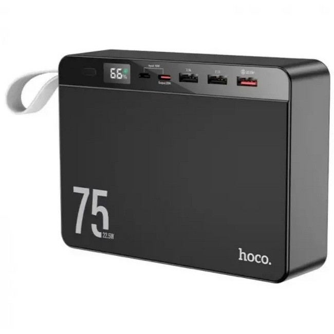 Павербанк 75000 mAh УМБ Power Bank HOCO Overlord J94 Type-C 3USB QC Black