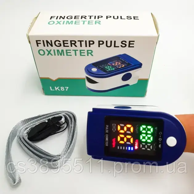 Пульсоксиметр медицинский на палец Fingertip Pulse Oximeter LK87 прибор измерения кислорода крови FBE - фото 2 - id-p2069436385