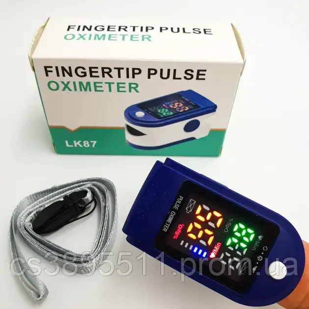 Пульсоксиметр медицинский на палец Fingertip Pulse Oximeter LK87 прибор измерения кислорода крови FBE - фото 1 - id-p2069436385