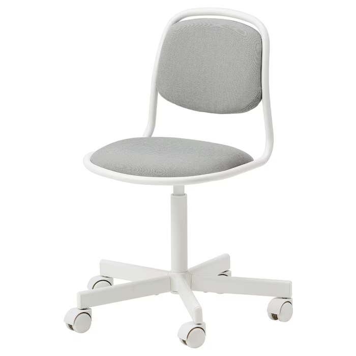 IKEA ORFJALL Дитячий стілець, білий / Vissle світло-сірий, (105.018.84)