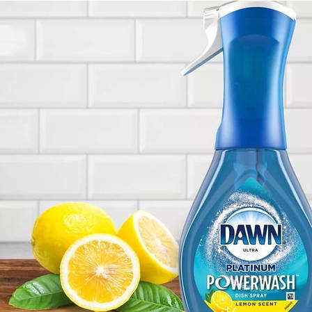 Спрей для миття посуду Dawn Platinum Powerwash fresh з лимоном 473 мл США, фото 2