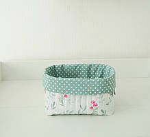 Бавовняна містка коробочка для дитячої кімнати "Польові квіти"