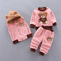 Детский теплый костюм «Bear cub» Розовый 120р
