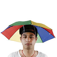 Зонтик для головы RESTEQ. Зонтик шляпа. Зонтик на голову 50 см