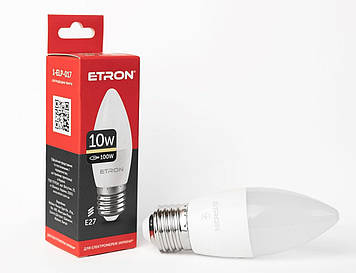 Лампа "Etron Light Power" LED 1-ELP-017  C37 10Вт 3000K Е27(10)