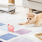 Інтерактивна іграшка для котів 4,3см PetGravity, від USB / Смарт м'ячик з підсвічуванням для домашніх тварин, фото 2