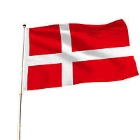 Флаг Дании 150х90 см. Флаг Королевство Дания полиэстер RESTEQ. Даннеброг