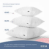 Подушка 40х60 см NORDIC COMFORT+ IDEIA антиалергенна з блискавкою холлофайбер, фото 10