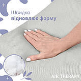 Набір подушок з дихаючою сіткою та аналогом лебединого пуху AIR THERAPY 50х70, 2 шт сірий, фото 5