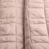 Покривало на ліжко диван 220х240 см IDEIA стьобане двостороннє якісна стібка мікрофібра беж, фото 2