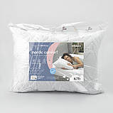 Подушка 50х70 см NORDIC IDEIA антиалергенна біла холлофайбер, стьобаний чохол, фото 8