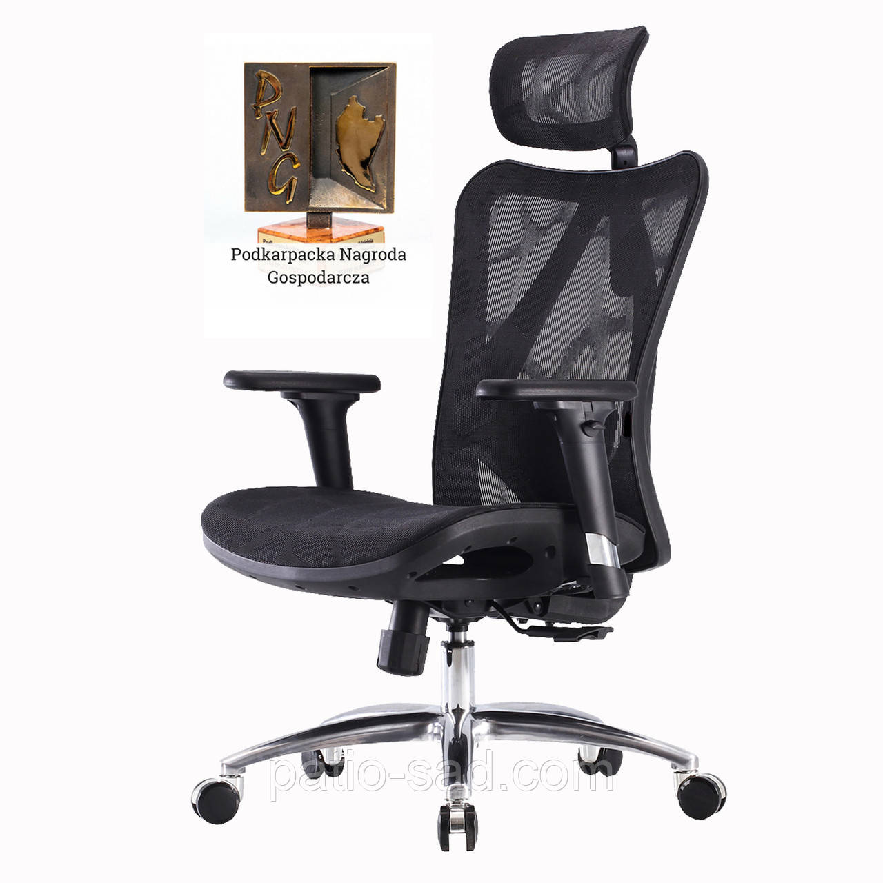 Ергономічне офісне крісло Kalisto ANGEL чорне, фото 1