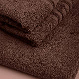 Рушник махровий банний 70х135 см шоколад, фото 5