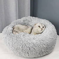 Мягкая лежанка кровать для собак и кошек RESTEQ 60 см. Лежак для кошек. Кровать для собак. Место сна для кота