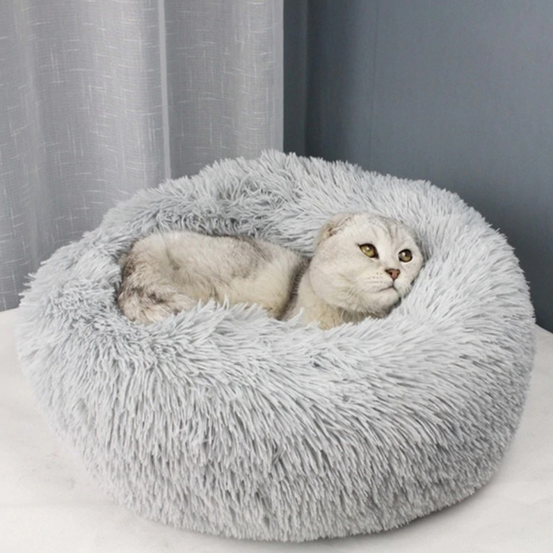 М'яка лежанка ліжко для собак та котів RESTEQ 60 см. Лежак для котів. Лежак для собак. Місце сну для кота