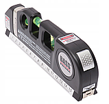 Нівелір, лазерний рівень із вбудованою лінійкою та рулеткою 4в1 Bass Polska 1464, фото 2