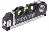 Нівелір, лазерний рівень із вбудованою лінійкою та рулеткою 4в1 Bass Polska 1464, фото 3