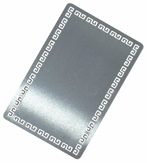 Візит металевий для сублімації (сріблячий орнамент) 0.32 мм