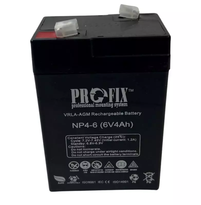 Аккумулятор ProFix VRLA-AGM, 6V 4Ah (NP4-6)