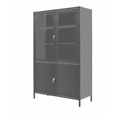 Шафа медична з нержавіючої сталі з сейфом ШМ-2С Н