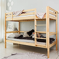 Двухъярусная детская кровать из натурального дерева "Max" кровать для детей для подростков двухэтажная