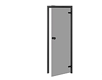 Дверь для сауны, Trendline black, Grey, Осина 80x200