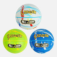 Мяч баскетбольный 3 вида, вес 550 грамм, материал PVC, размер №7, C56005