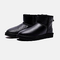 Женские UGG Ultra Mini Black (кожа) 36