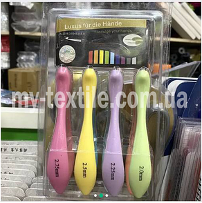 Набір гачків для в'язання, 8 шт./компл., 1-2,75 мм, ергономічні в'язання голки з м'якими кольоровими ручками