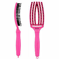 Щетка для волос Olivia Garden Finger Brush Boar&Nylon ThinkPink Neon Pink