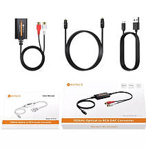 Конвертор ЦАП Neoteck з ОПТИКИ Toslink RCA аналоговий мама цифро-аналоговий перетворювач, фото 3