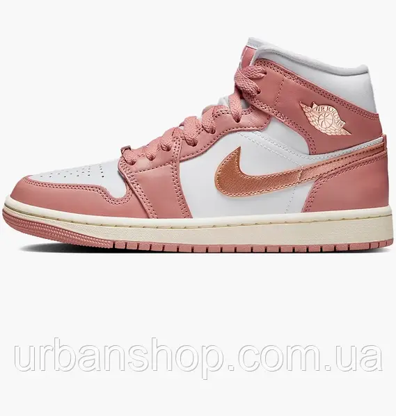 Urbanshop com ua Air Jordan 1 Mid Se Shoes White Pink FB9892 670 URBANSHOP.COM.UA