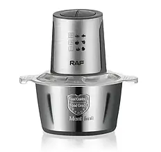 Блендер подрібнювач кухонний Raf Food Processor R7019 1000W металева чаша на 2 л комбайн 2 швидкості