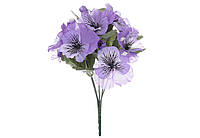 Квітка штучна Букет фіалок фіолетовий, 28см. в упак.3шт.(714-139)