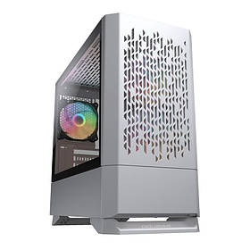 Ігровий корпус для ПК, 2*3.5"+6*2.5", 3*120 мм, mATX/mini-ITX Cougar MG140 AIR RGB (White) - MegaLavka