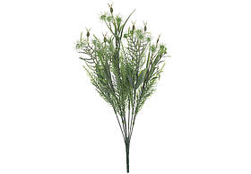 Штучна гілка Ломоноса 7 шт, матеріал - пластик, 32см, колір-білий із зеленим